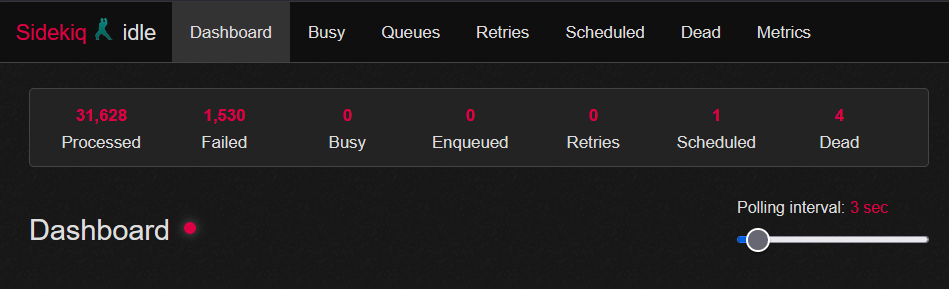 Screenshot of the Classroom Console job dashboard